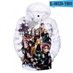 Demon Slayer: Kimetsu no Yaiba Anime 3D Print Casual Hooded Hoodie For Kids And Adult