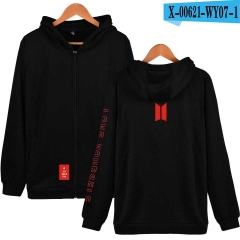 K-POP BTS Bulletproof Boy Scouts  Love Yourself Anime 3D Print Casual Hooded Zipper Hoodie