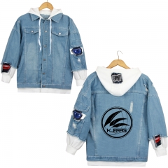 Arknights Cosplay Cartoon Unisex Casual Anime Denim Jacket