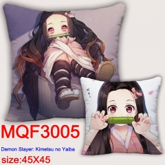 Demon Slayer: Kimetsu no Yaiba Cartoon Cosplay Double Side Decorative Chair Cushion Cartoon Anime Square Pillow 45X45