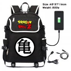 Dragon Ball Z Anime Cosplay Cartoon Waterproof Canvas Colorful USB Charging Backpack Bag