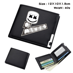 DJ Marshmello Anime Cosplay PU Purse Folding Anime Short Wallet