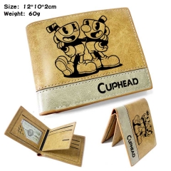 Cuphead Anime Cosplay PU Purse Folding Anime Short Wallet