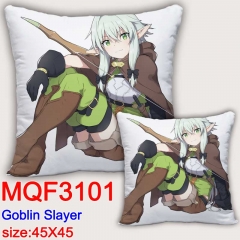 Goblin Slayer Cartoon Cosplay Double Side Decorative Chair Cushion Cartoon Anime Square Pillow 45X45