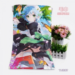 Maid Coffee Gun Game Cosplay One Side Cartoon Pattern Anime Towel