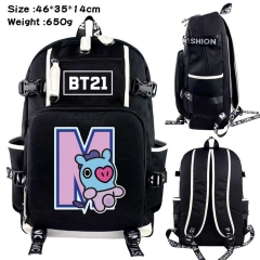 BT21 K-POP BTS Bulletproof Boy Scouts Anime Cosplay Cartoon Canvas Colorful Backpack Bag