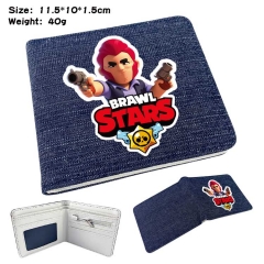 Brawl Stars Denim Folding Coin Purse Anime Wallet