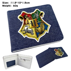 Harry Potter Denim Folding Coin Purse Anime Wallet