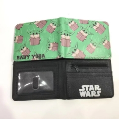 Star War Master Yoda Bifold Coin Purse Decoration Wholesale Anime Short Wallet