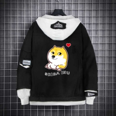 Doge/Kabosu Cosplay Cartoon Unisex Casual Anime Denim Jacket