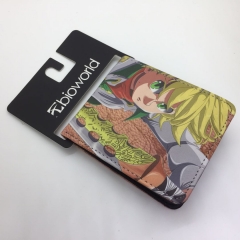 The Seven Deadly Sins Cosplay Color Printing Coin Purse Button Anime Short Wallet