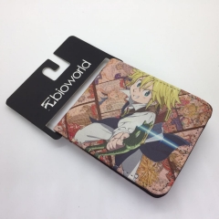 The Seven Deadly Sins Cosplay Color Printing Coin Purse Button Anime Short Wallet