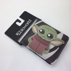 Star Wars Yoda Colorful Coin Purse Bifold PU Anime Short Wallet