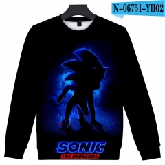 8 Styles For Adult and Children Sonic Game Cosplay Polyester 3D O-neck Anime Hoodies