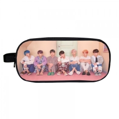 23 Styles K-POP BTS Bulletproof Boy Scouts For Student Double Layer Polyester Anime Pencil Bag