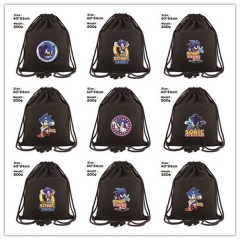 6 Styles Sonic the Hedgehog Anime Canvas Drawstring Bag