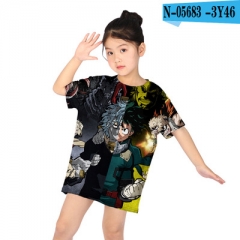 19 Styles My Hero Academia Cartoon Designs For Children 3D Printing Anime T-shirt