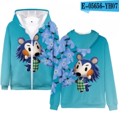 11 Styles Animal Crossing: New Horizons Cartoon Designs 3D Printing Anime Zipper Hoodie