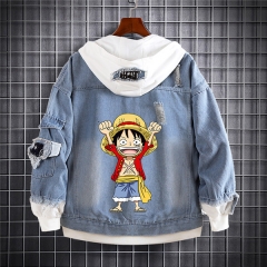 14 Styles One Piece Cosplay Cartoon Unisex Casual Anime Denim Jacket