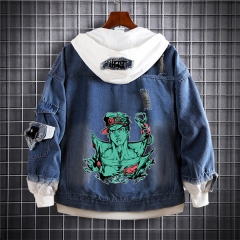 14 Styles JoJo's Bizarre Adventure Cosplay Cartoon Unisex Casual Anime Denim Jacket