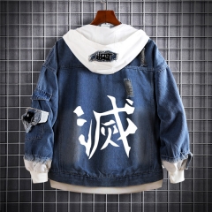 23 Styles Demon Slayer : Kimetsu no Yaiba Cosplay Cartoon Unisex Casual Anime Denim Jacket