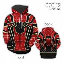 Spider Man Color Printing Hooded Anime Hoodie Thickened Sweater