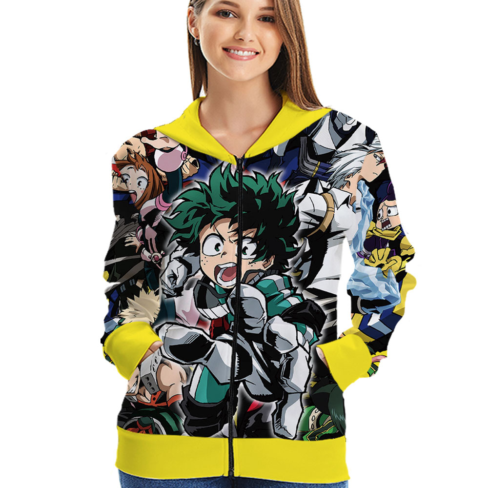 4 Styles My Hero Academia Color Printing Hooded Anime Hoodie