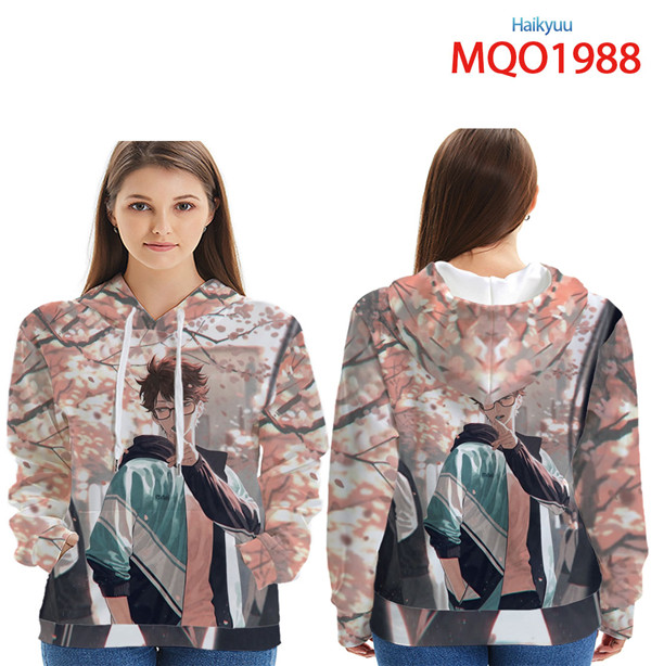 Download 9 Styles Haikyuu! Color Printing Hooded Anime Hoodie