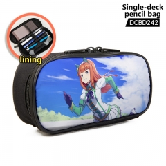 3 Styles Pretty Derby Cartoon Pattern Single Layer Nylon Waterproof Anime Pencil Bag