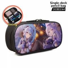 7 Styles Genshin Impact Cartoon Pattern Single Layer Nylon Waterproof Anime Pencil Bag