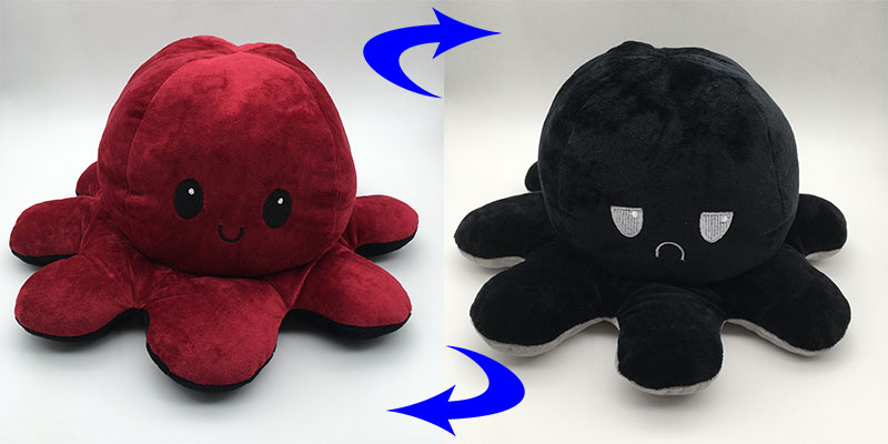 40cm reversible octopus plush