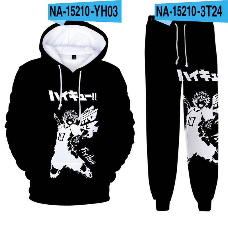 16 styles haikyuu 3d digital japanese cartoon cosplay print hoodie