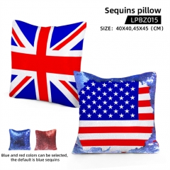 The American England Flag Cosplay Decoration Cartoon Anime Sequins Pillow