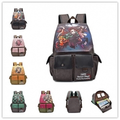 6 Styles Demon Slayer : Kimetsu no Yaiba Cartoon Fashion Canvas School Bag Student Anime Backpack Bags