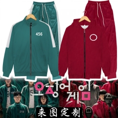 8 Styles Squid Game/Round Six Cosplsy Cartoon Character Anime Hoodie+Pants (Set)