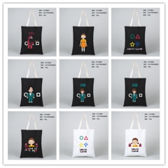 10 Styles Squid Game /Round Six Cosplay Decoration Cartoon Character Anime Canvas Tote Bag