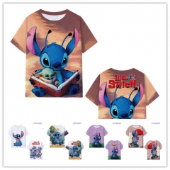 5 Styles Lilo & Stitch Color Printing Cosplay Anime T-shirt