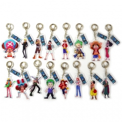 28 Styles One Piece Cartoon Cosplay Decorative Anime Keychain