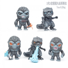 （5Pcs/Set）2 Generation Godzilla Orangutan Cartoon Character Model Toy Anime PVC Figure