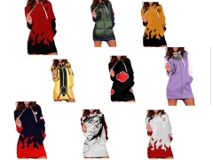 8 Style Naruto Cosplay Cartoon Clothes Anime Long Hoodie