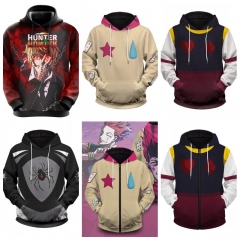 6 Styles HUNTER×HUNTER Cosplay Cartoon Clothes Anime Hoodie