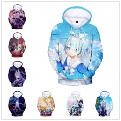 8 Styles Blue Archive Cosplay 3D Digital Japanese Cartoon Cosplay Print Hoodie