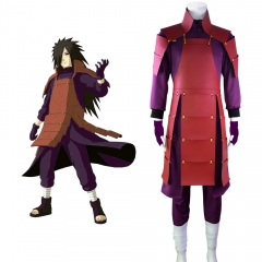 Naruto Uchiha Madara Cosplay Armor Coat Pants Anime Costume Set