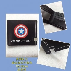 Captain America Cartoon Pattern Anime PU Wallet Purse