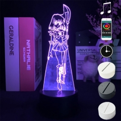 2 Different Bases Pretty Soldier Sailor Moon Sailor Saturn Anime 3D Nightlight with Remote Control