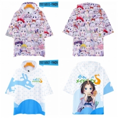 10 Styles Miss Kobayashi's Dragon Maid Cosplay 3D Digital Print Anime T-shirt With Hood