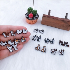 6 Styles Pet Cartoon Character Cute Decorative Anime Alloy Resin Earring