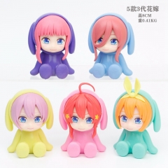 8CM 5Pcs/Set 3 Ver. The Quintessential Quintuplets Cosplay Anime Action Figure Model Toy