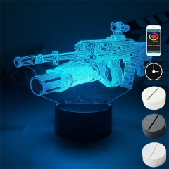 2 Different Bases Gatling Gun Anime 3D Nightlight with Remote Control