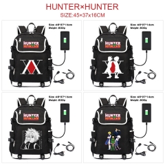 7 Styles HUNTER×HUNTER Anime Cosplay Cartoon Canvas Colorful Backpack Bag With Data Line Connector